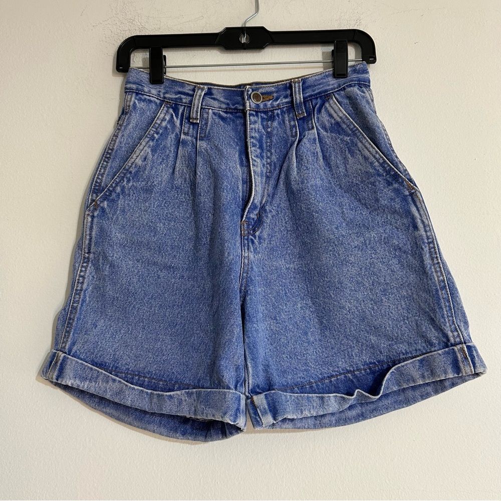 Vintage Bill Blass High Waisted Darted Slash Pocket Denim Jean Shorts Size 6
